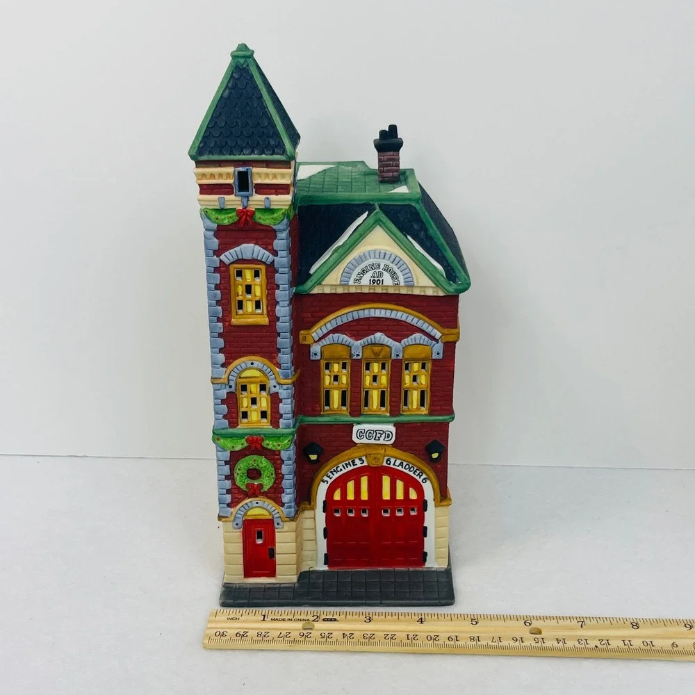 Dept 56 Red Brick Fire Station Christmas In The City Heritage Village 5536-0